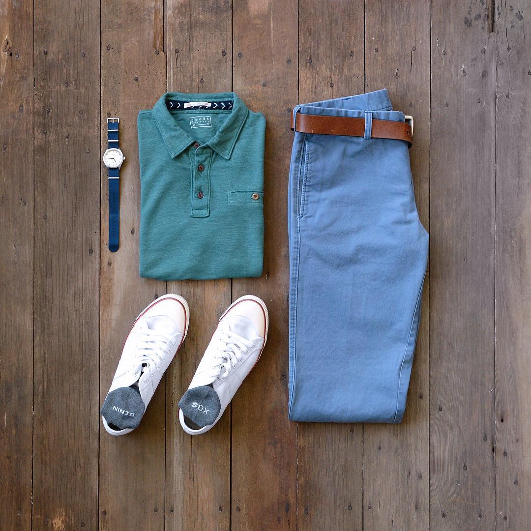 Vintage colors and classic chinos