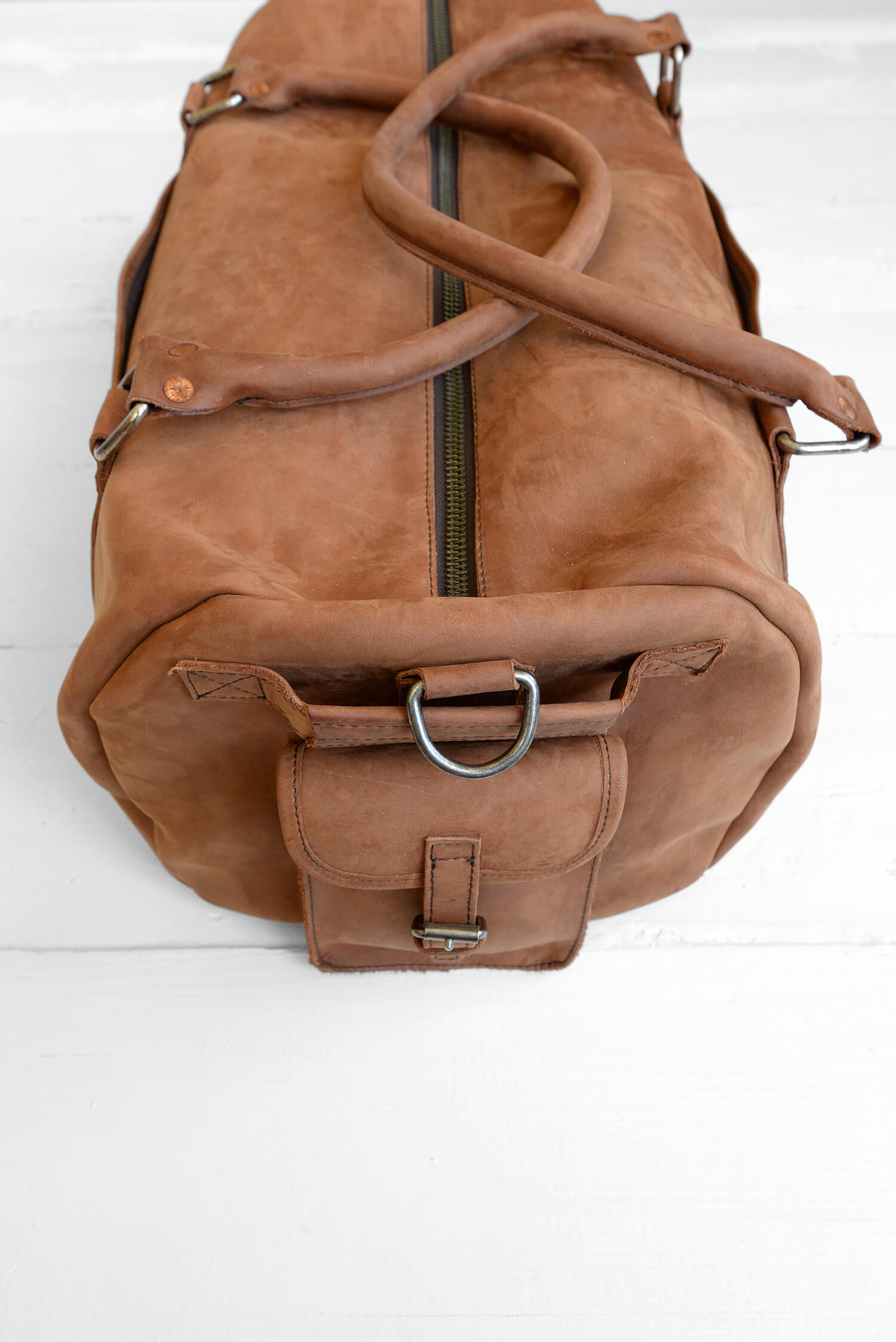 Buffalo Jackson Denver Duffle Travel Bag - Sienna Brown Leather